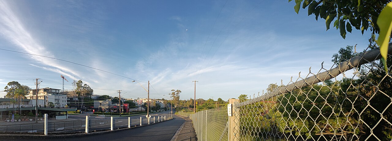 Panoramic view across Asquith photographed in December 2023