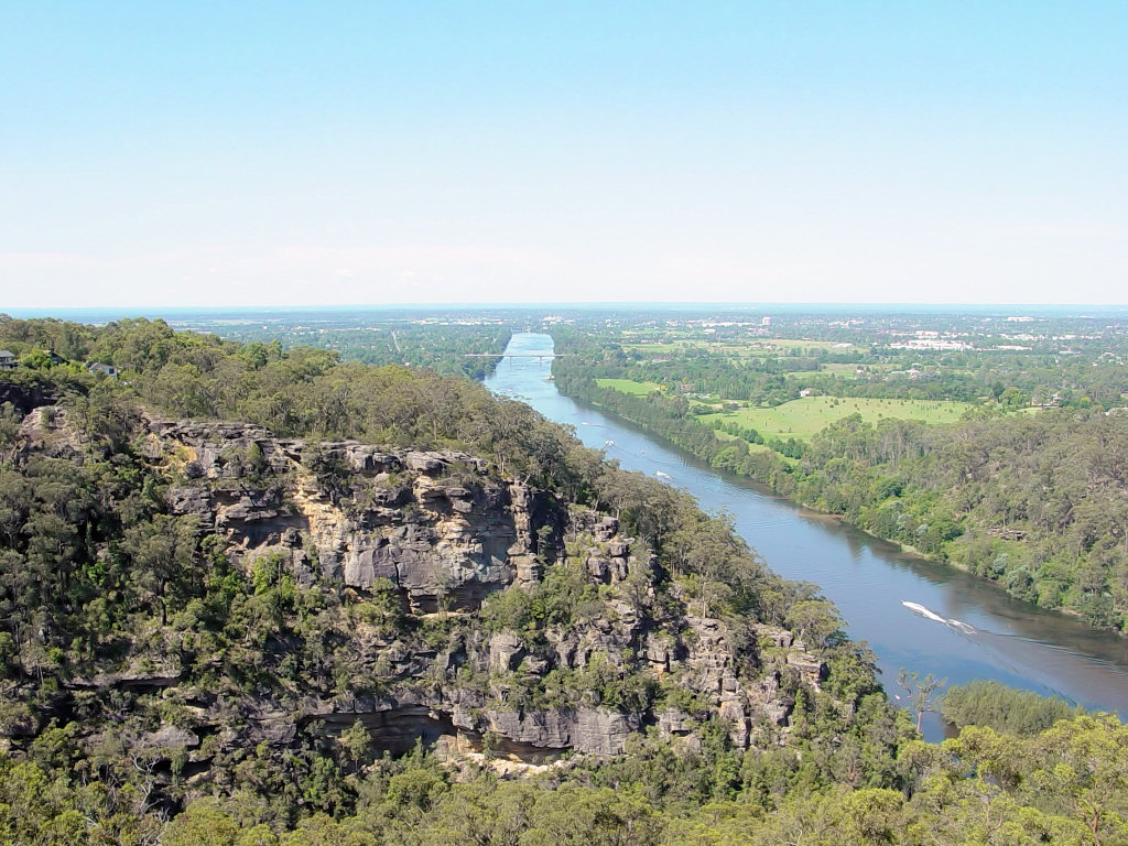 Nepean River viewed north from Portal Lookout south of Penrith